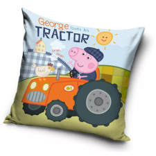 Peppa malac Tractor párnahuzat 40x40 cm Velúr lakástextília