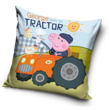  Peppa malac Tractor párnahuzat 40x40 cm Velúr lakástextília