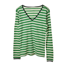 Peppercorn Peppercorn zöld csíkos női felső – M női pulóver, kardigán