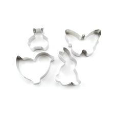 Perfect home Húsvéti Kiszúró Forma Szett  Rozsdamentes Acél, Tavaszi Motívumok 4 db sütés és főzés