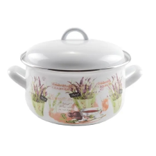 Perfect home Levendula Zománcozott lábas, fedővel 20 cm edény