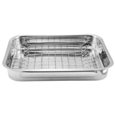 Perfect home Rozsdamentes grillrács tepsibe 33*22 cm edény