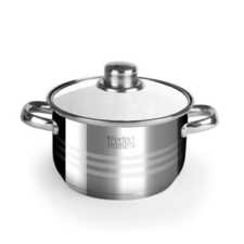Perfect home Rozsdamentes lábas üveg fedővel 20cm 3L edény