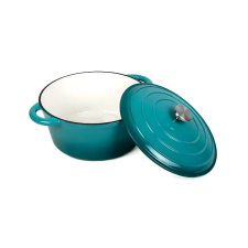 Perfect home Türkiz Zománcozott Öntöttvas Lábas fedővel 24 cm, 3,6 Liter edény