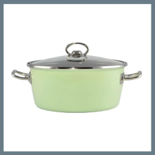 Perfect home Zöld Elite Zománcozott lábas 20 cm + üvegfedő 10407 edény