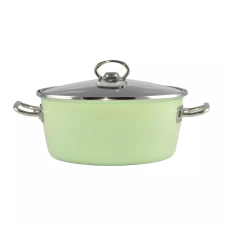 Perfect home Zöld Elite Zománcozott lábas 3.3literes, 22 cm üvegfedővel edény