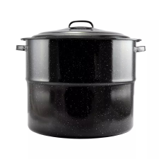 Perfect home Zománcozott fekete fazék fedővel 45cm, 31,5 liter edény