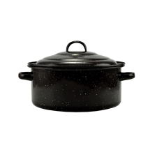 Perfect home Zománcozott Lábas fedővel 27 cm 2,8 liter fekete edény