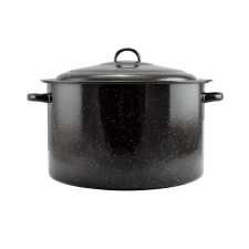 Perfect home Zománcozott Lábas fedővel 36 cm 20 liter fekete edény