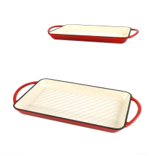  Perfect Home Zománcozott Öntöttvas grill tepsi 33*21,5 cm piros 55010 edény