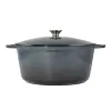  Perfect Home Zománcozott öntöttvas lábas 34 cm, 10 literes Acélkék 28360