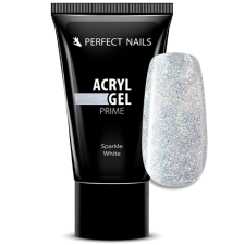 Perfect Nails Csillámos AcrylGel Prime - Tubusos Akril Gél 15g - Sparkle White körömdíszítő