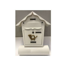 Perfekto Postaláda Sátortetős Újságtartóval Fehér postaláda