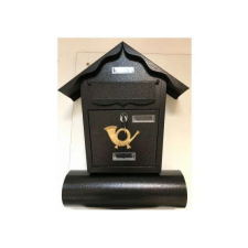 Perfekto Postaláda Sátortetős Újságtartóval Fekete postaláda