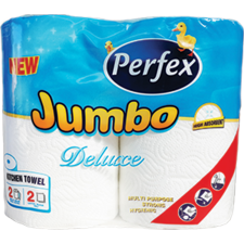  Perfex Jumbo Deluxe XXL törlőpapír 2x300 lap (Karton - 10 csg) higiéniai papíráru