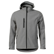 Performance softshell kabát férfi sötétszürke melírozott 4XL férfi kabát, dzseki