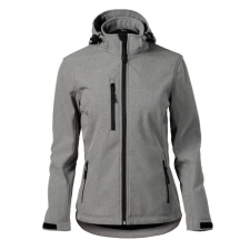 Performance softshell kabát női sötétszürke melírozott 2XL női dzseki, kabát