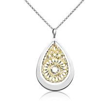  Periklis Csipke Medál Nyaklánc - Ezüst és Arany - 45cm nyaklánc