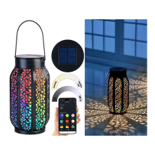 Perla Intelligens fém napelemes lámpa dekoratív okos szolár lámpa alkalmazással, Bluetooth, IP44 kültéri világítás