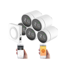 Perla Intelligens radiátor termosztát 5 darabos szett alkalmazásvezérléssel hangvezérléssel ZigBee vezérlővel fűtésszabályozás