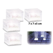 Perla Napelemes LED-es térkő fényérzékelővel, 4 db-os szett 7x7x5 cm világítás