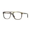 Persol PO3329V 1237 GRETA Striped Black & Olive Green Demo Lens szemüveg