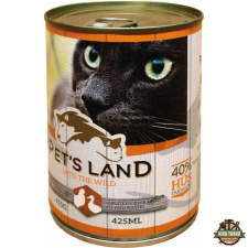 Pet's Land Pet s Land Cat Konzerv Baromfi 415g macskaeledel