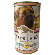 Pet's Land Pet s Land Dog Konzerv Strucchússal Africa Edition 1240g kutyaeledel