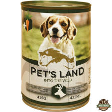 Pet's Land Pet s Land Dog Konzerv Vadhús répával 415g kutyaeledel