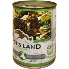  Pet s Land Cat Konzerv Vadhús répával 415g macskaeledel