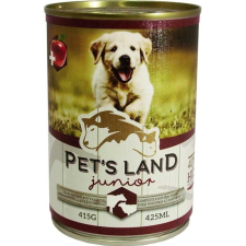 PET'S LAND Dog Junior Marhamáj-Bárányhús Almával 415g kutyaeledel