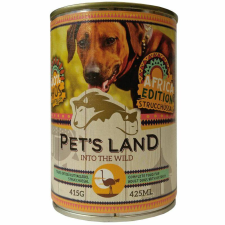  Pet s Land Dog Konzerv Strucchússal Africa Edition  415g kutyaeledel