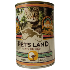 PET'S LAND Pet s Land Cat konzerv Strucchússal Africa Edition 415gr macskaeledel