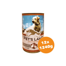 PET'S LAND Pet s Land Dog Konzerv Baromfi 12x1240g kutyaeledel