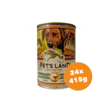 PET'S LAND Pet s Land Dog Konzerv Strucchússal Africa Edition  24x415g kutyaeledel