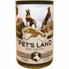 PET'S LAND Pet s Land Dog Konzerv Vadhús répával 1240g kutyaeledel