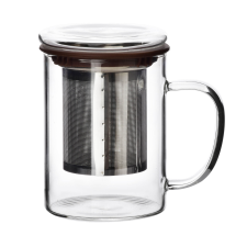 PETER 400ml üveg tea főző bögre fedéllel bögrék, csészék