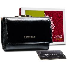  PETERSON NŐI BŐR PÉNZTÁRCA PTN PL-412-1629 Black pénztárca