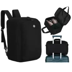  Peterson Utazó Hátizsák- Kézipoggyász- PTN WRONA-9638 BLACK- Fekete-