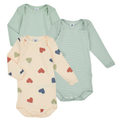 Petit bateau Ruhák BODY US ML PACK X3 Zöld 12 hónapos