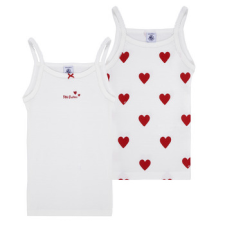 Petit bateau Trikók / Ujjatlan pólók LOT DEBARDEUR X2 Fehér 5 éves gyerek póló