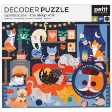 Petit Collage Puzzle macskák 3D szemüveggel 100 db puzzle, kirakós