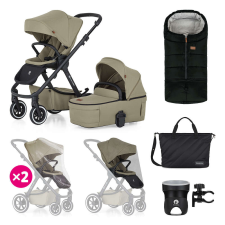 Petite & Mars Kombinált babakocsi ICON 2in1 Mossy Green XXL AIR babakocsi