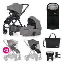  Petite&amp;Mars Kombinált babakocsi, ICON 2in1, Dove Grey, XXL AIR babakocsi