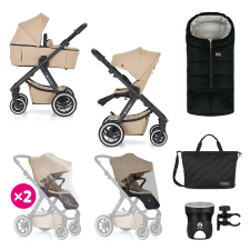PETITE&MARS Kombinált babakocsi ICON 2in1 Mocha Beige XXL AIR babakocsi