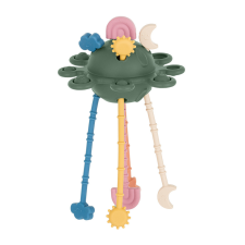  Petite&amp;Mars Szilikon érzékszervi játék, Crazy Planet, Misty Green, 10 hó+ kreatív és készségfejlesztő