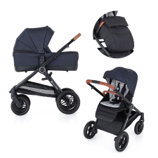 PetiteMars PETITE&MARS Kombinált babakocsi 2in 1 Trails Anthracite Blue babakocsi