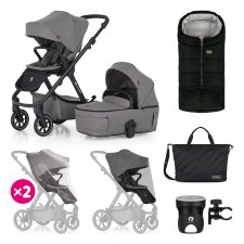 PetiteMars Petite & Mars Kombinált babakocsi ICON 2in1 Dove Grey XXL RWS babakocsi
