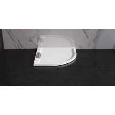  PETRA Öntött műmárvány zuhanytálca, íves, 80x80 kád, zuhanykabin