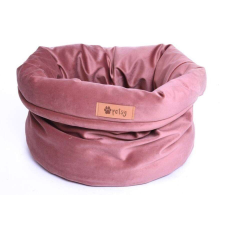 PETSY ROYAL BASKET kutya, macska bársonyos poliészter fekhely - pink - Ø 40 cm szállítóbox, fekhely macskáknak